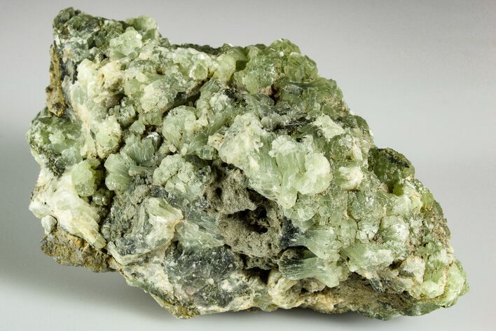 Green Prehnite Crystal Cluster - Morocco #190983